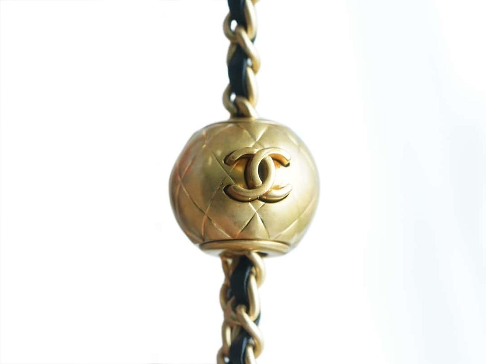 Thumbnail: metal ball square fatty 18cm black mini mouth cover bag – CHL209