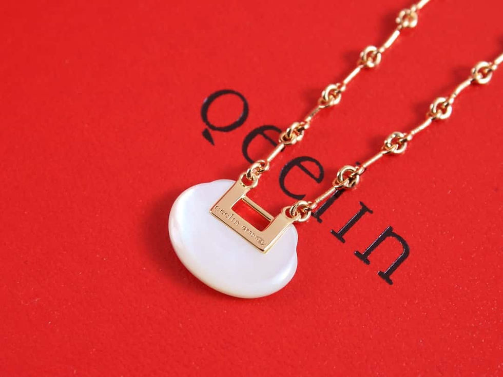 Thumbnail: Qeelin Kirin White Shellfish Ruyi Lock Safety Lock Bracelet Necklace