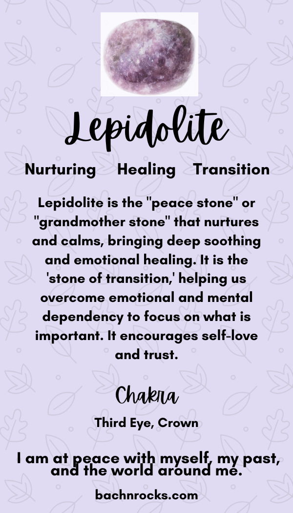LEPIDOLITE ~ Emotional Dependency/Self-Love