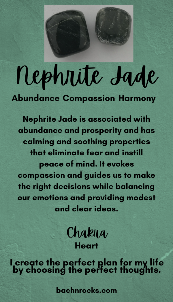 NEPHRITE JADE ~ Release Negative Thoughts/Calming