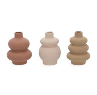 Kit Mini vasos em cerâmica 3 peças