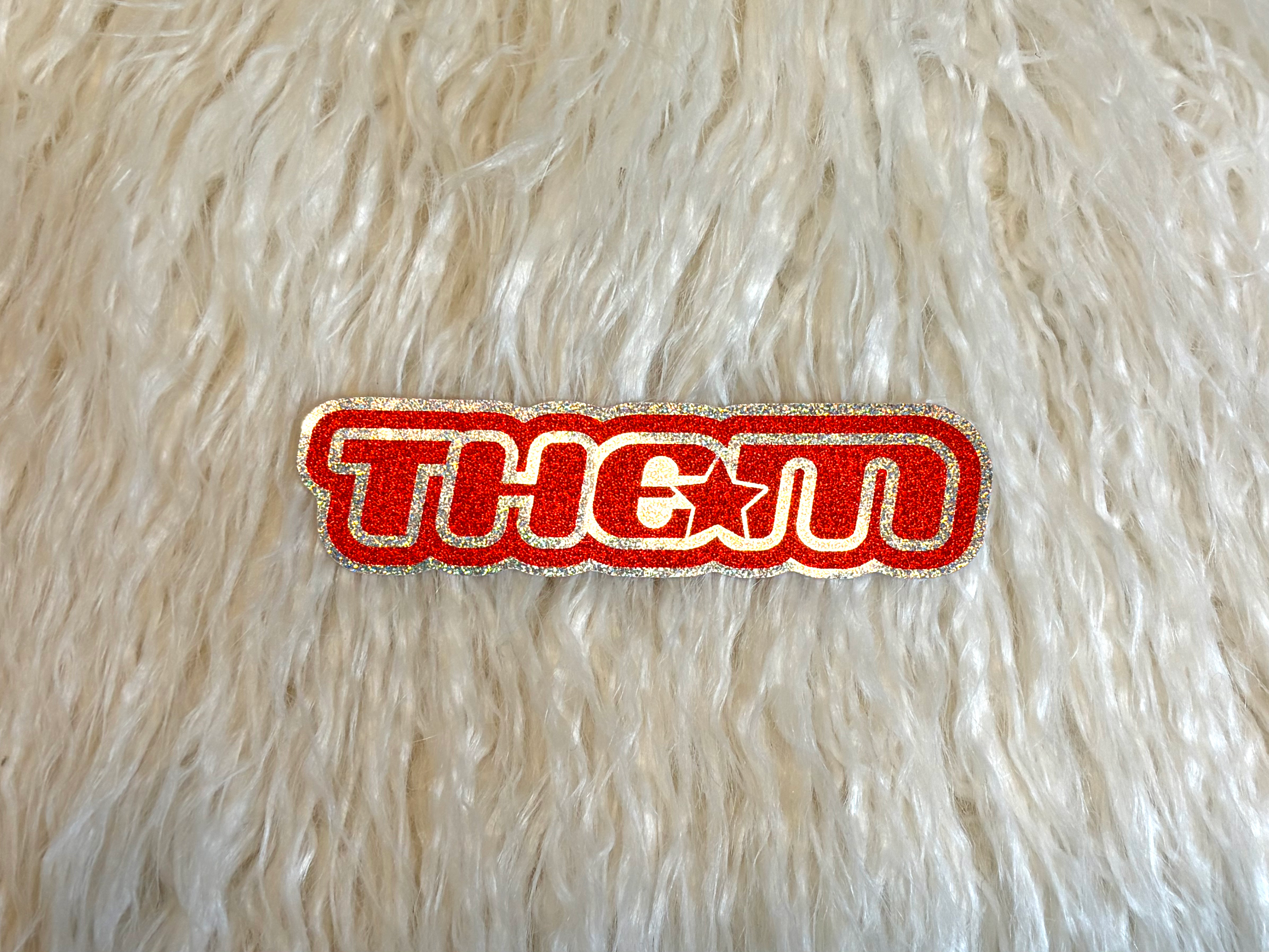 THEM Glittery Sticker RED