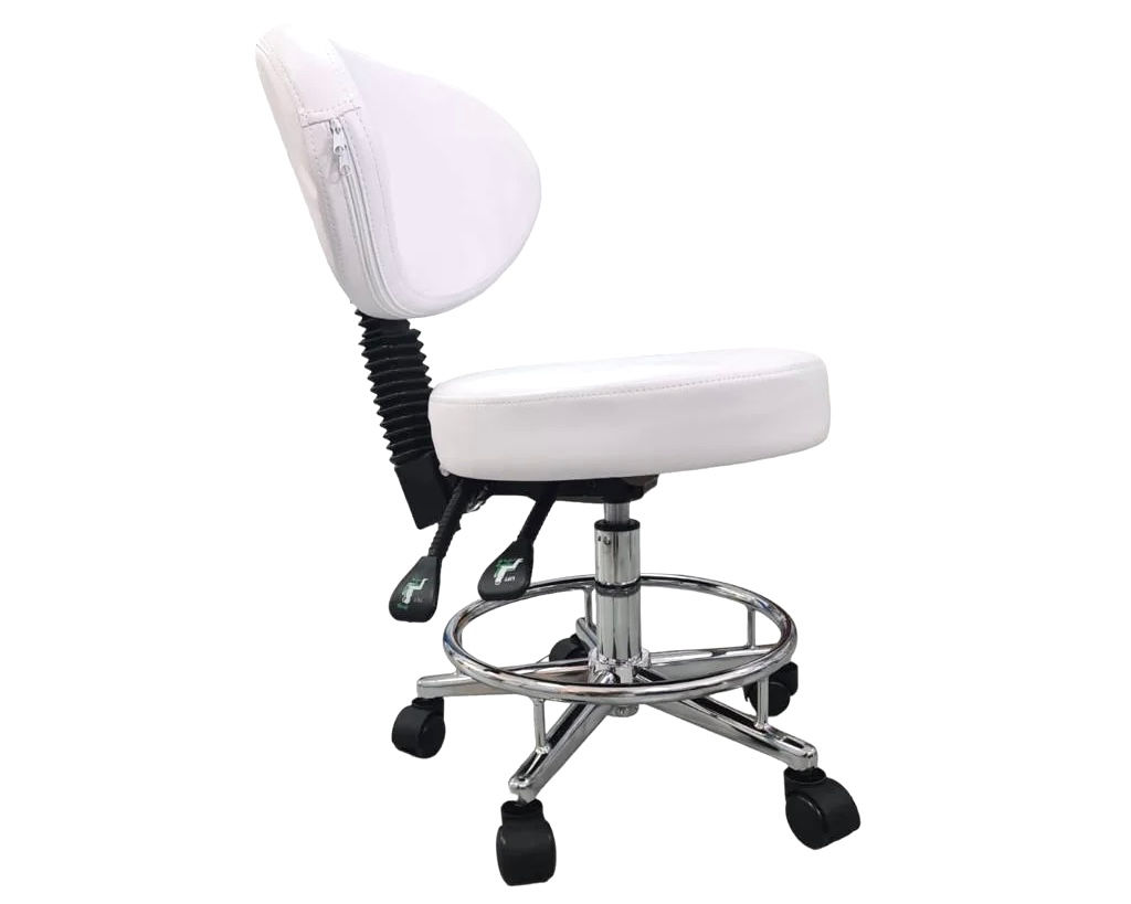 כיסא קוסמטיקאית עם גב מעוגל