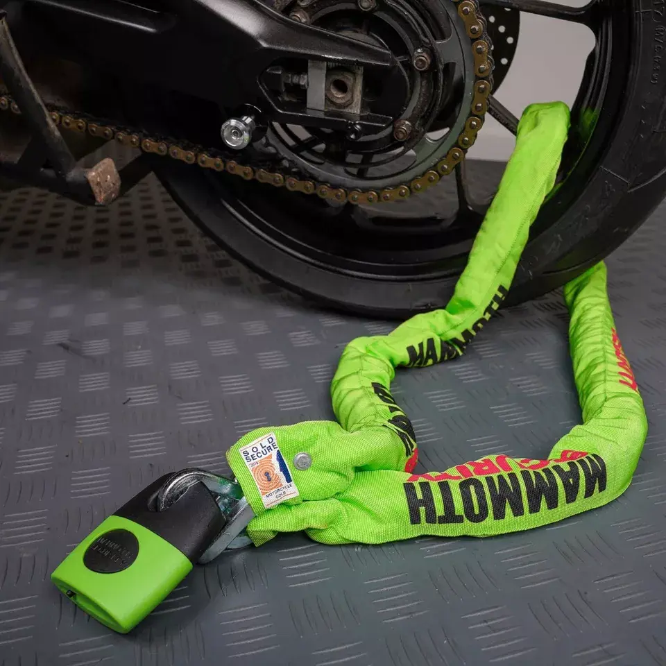 Thumbnail: Mammoth Sold Secure Gold Motorcycle Chain 1.2m