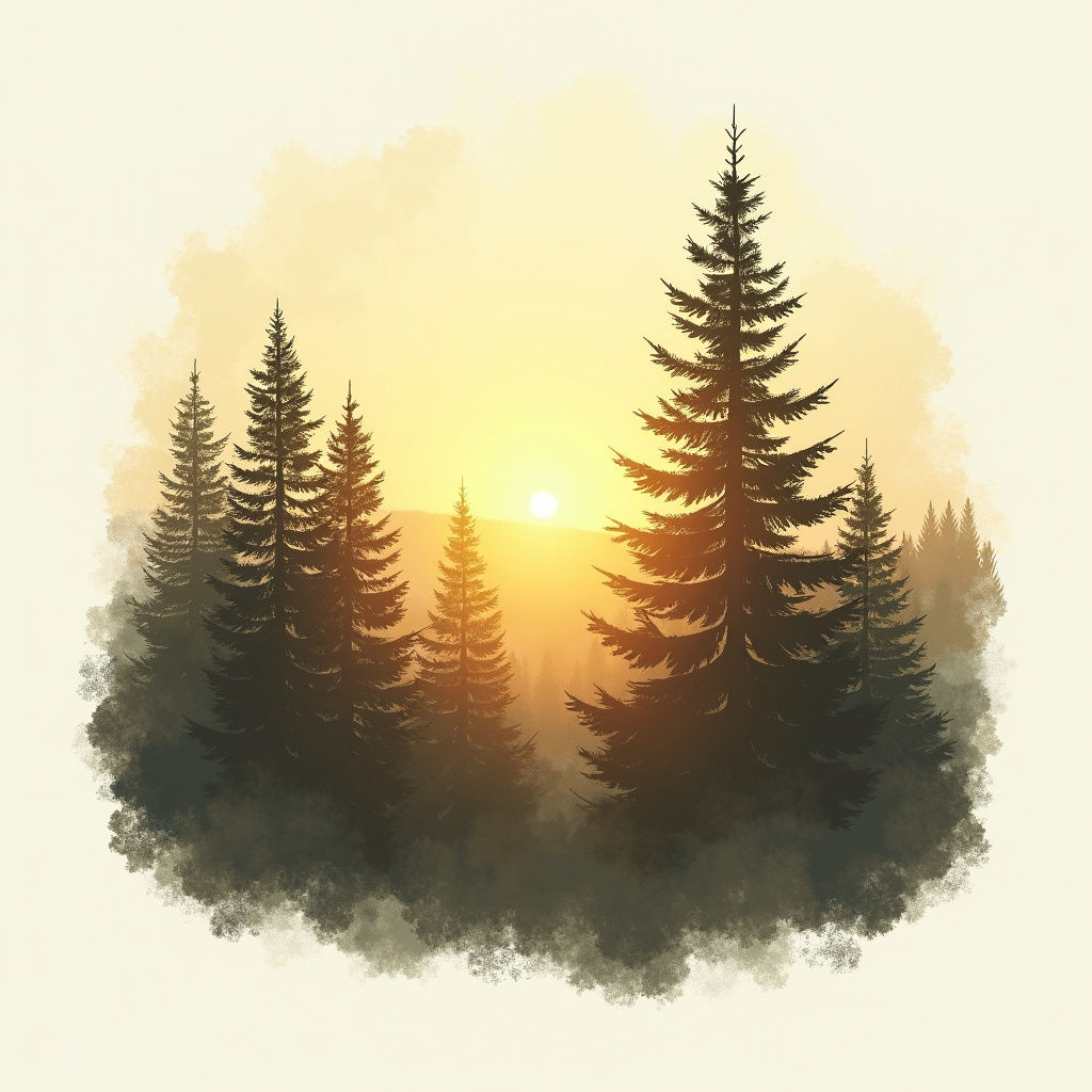 Golden Hour Pines