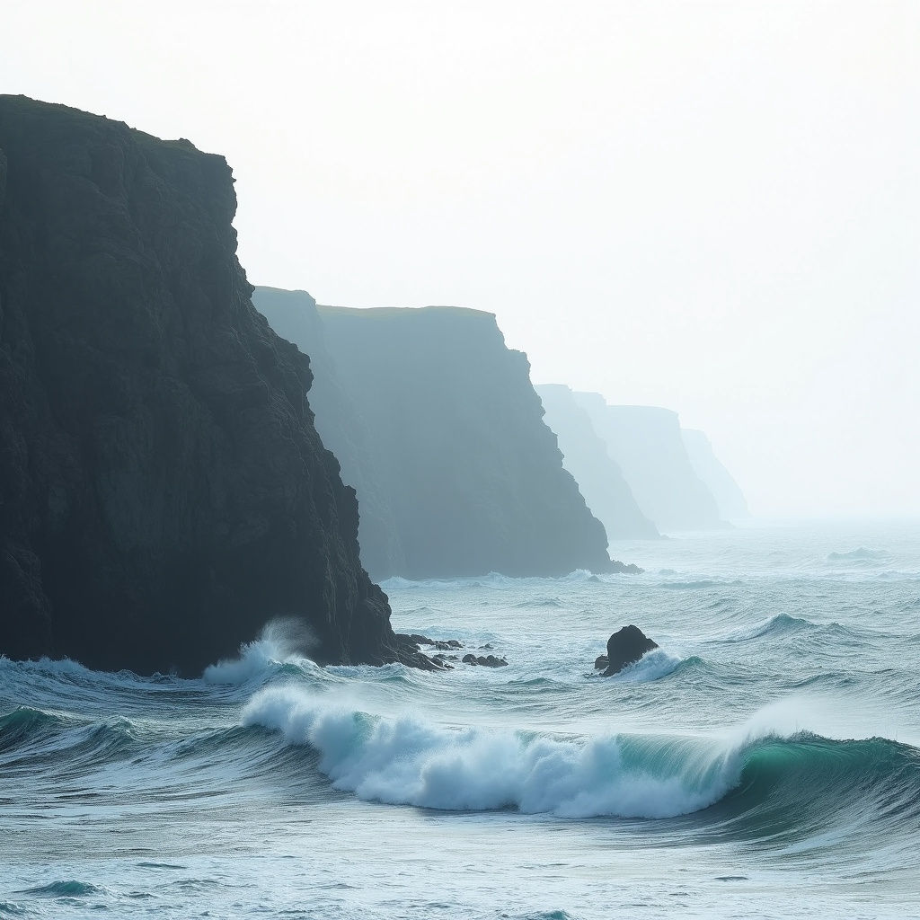 Stormy Coastal Cliffs
