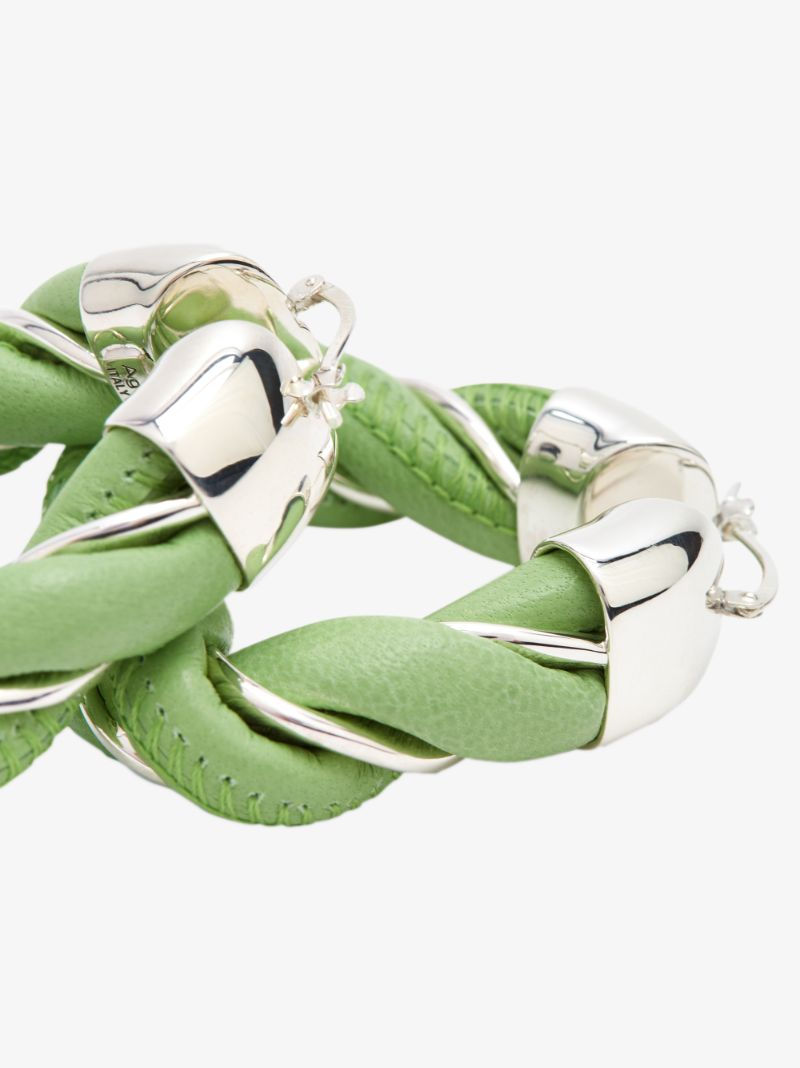 Thumbnail: Bottega Veneta Twisted Triangle Hoop Earrings