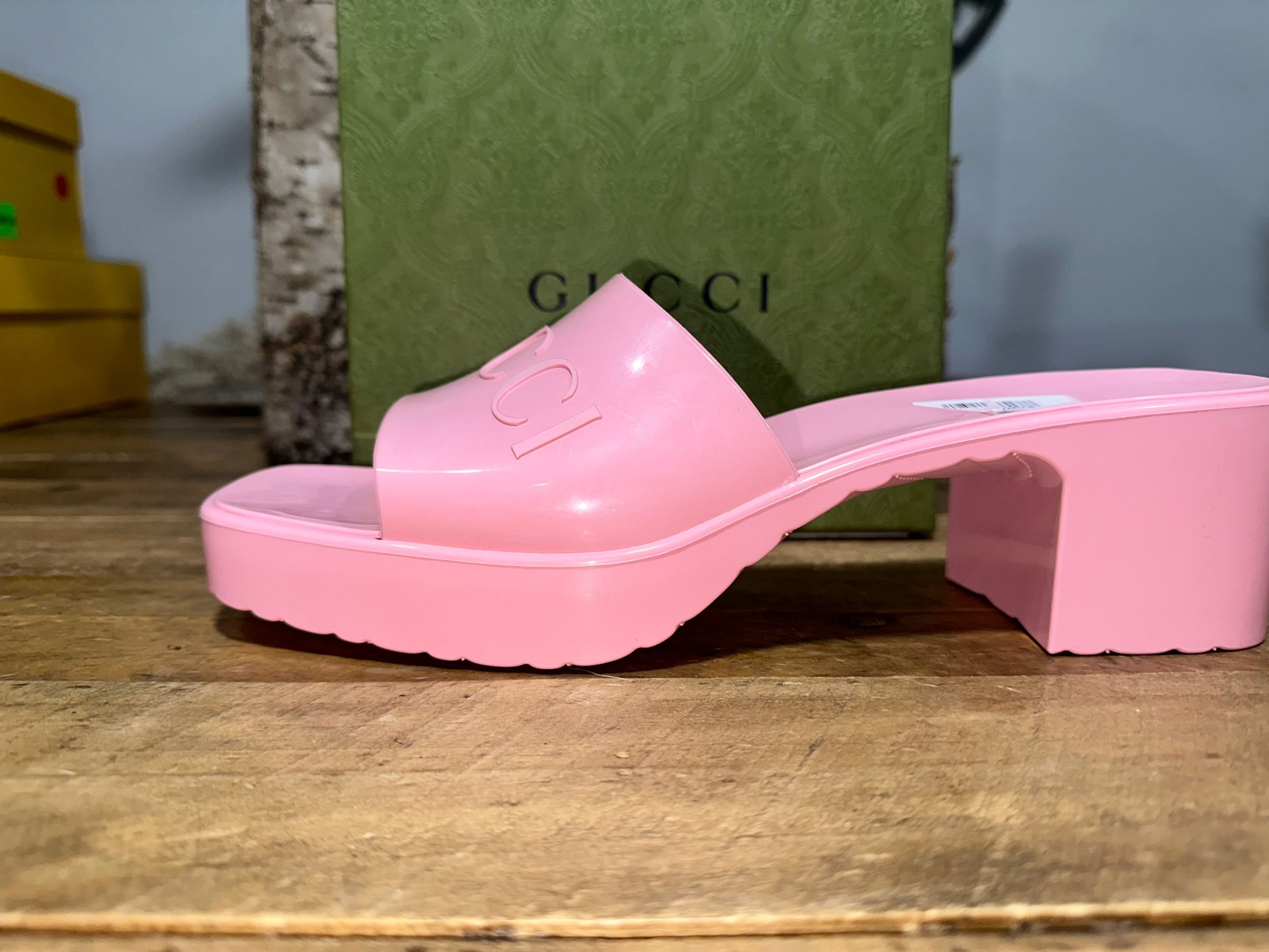 Gucci Rubber Platform Sandals 