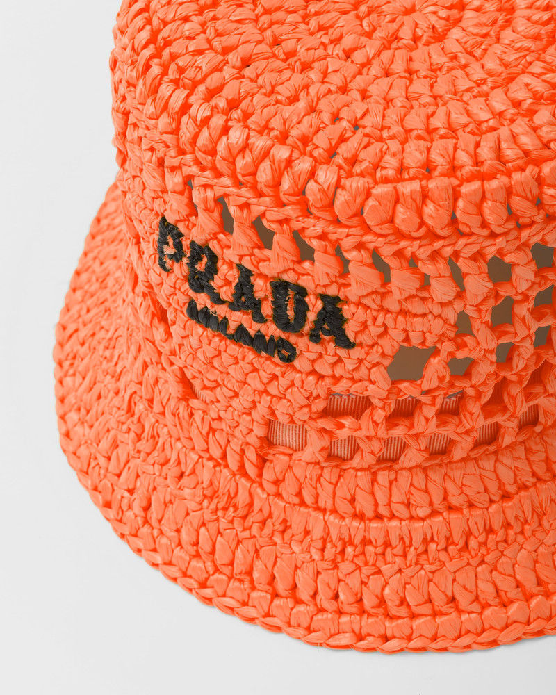 Miniatura: Prada Logo Raffia Hat