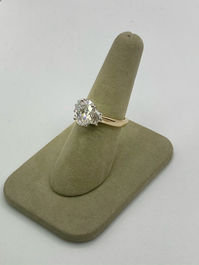 3 Carat Oval Diamond Ring with Cadillac Diamond Accents