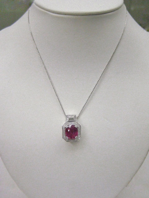 Designer Ruby Diamond Pendant