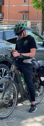 Cycle touring in New Balance runners