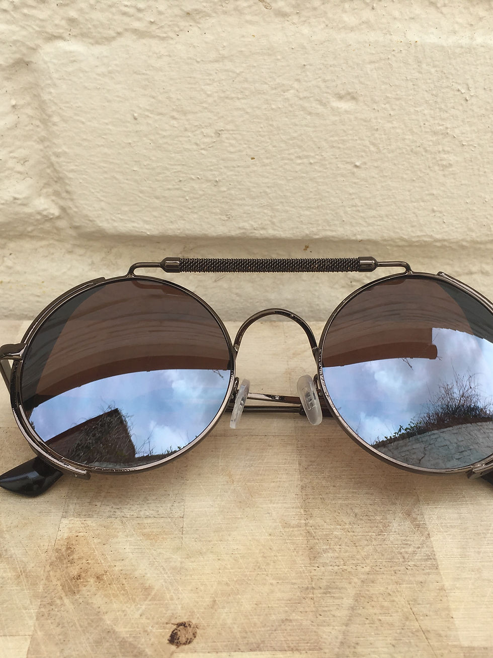 Thumbnail: Brown Tan Steampunk RKNZ Sunglasses 