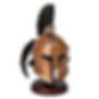 Mini Spartan Helmet (Antique Bronze) with Wooden Stand