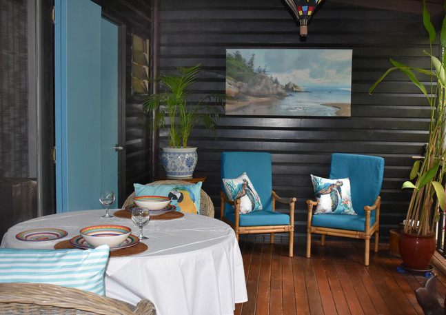 Private dining and deck.