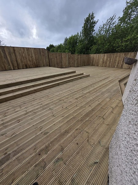 untreated decking and new residential fence job
