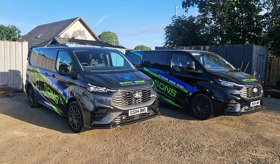 Smith & Sons new vans in the yard