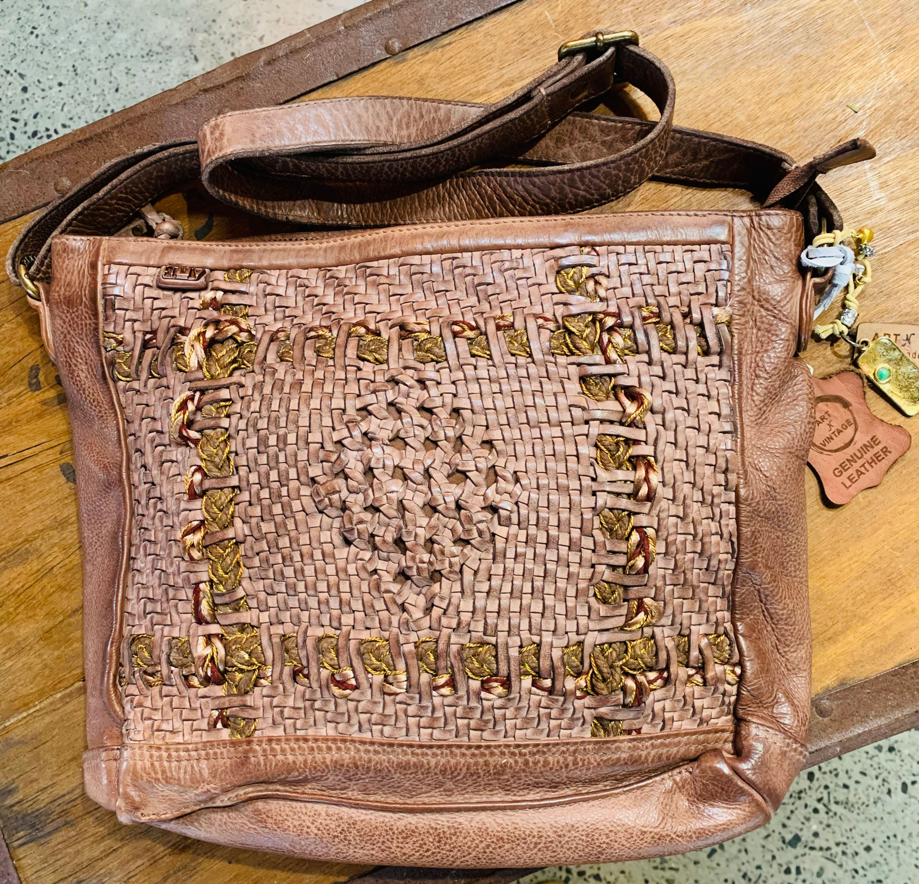 BOHO WEAVE BAG IN MUD