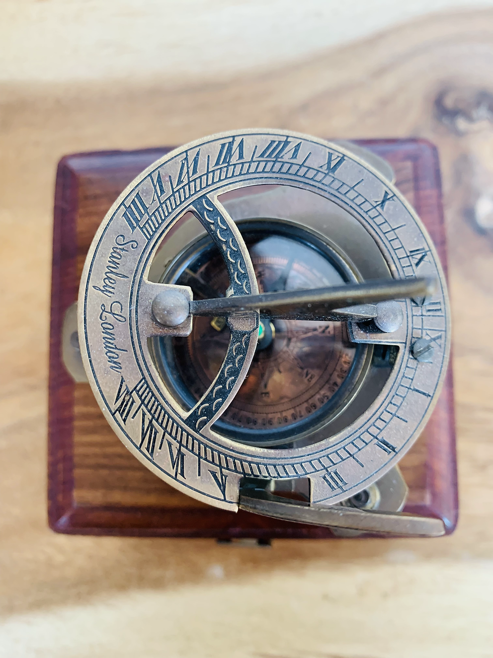 Sundial Compass Brass Finish