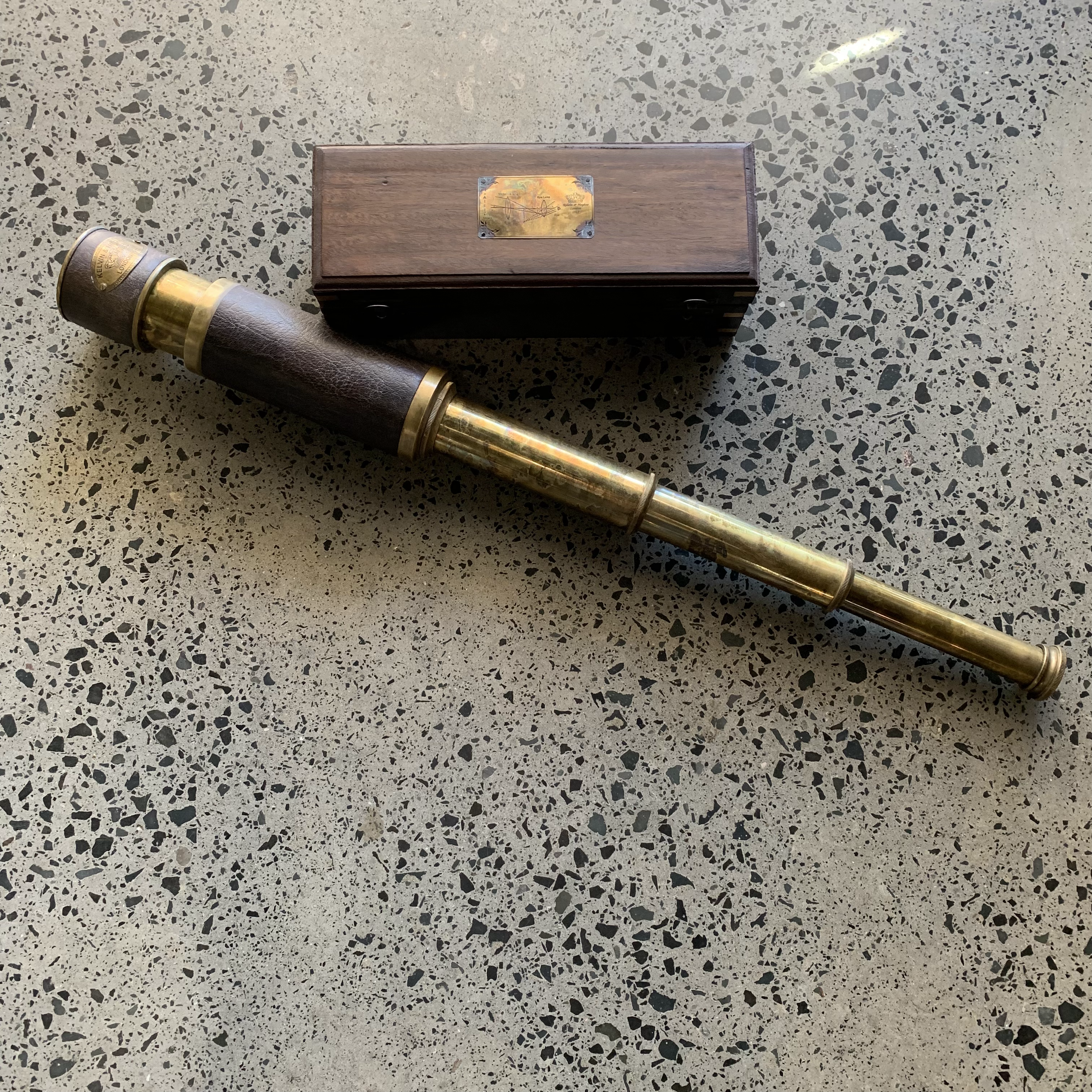 Leather Grip 4-Draw 650mm Spyglass Telescope