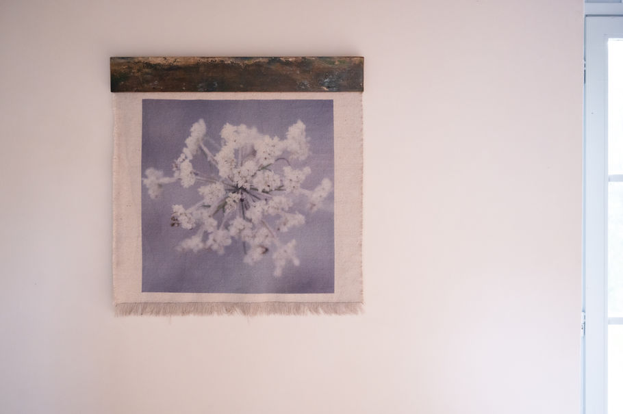 Stampe fotografiche d'arte di alta qualità su lino per la decorazione di interni fatto a mano della fotografa, Foto Fine Art on linen/cotton/jute fabric combined with recycled wood by Susanne Paetsch