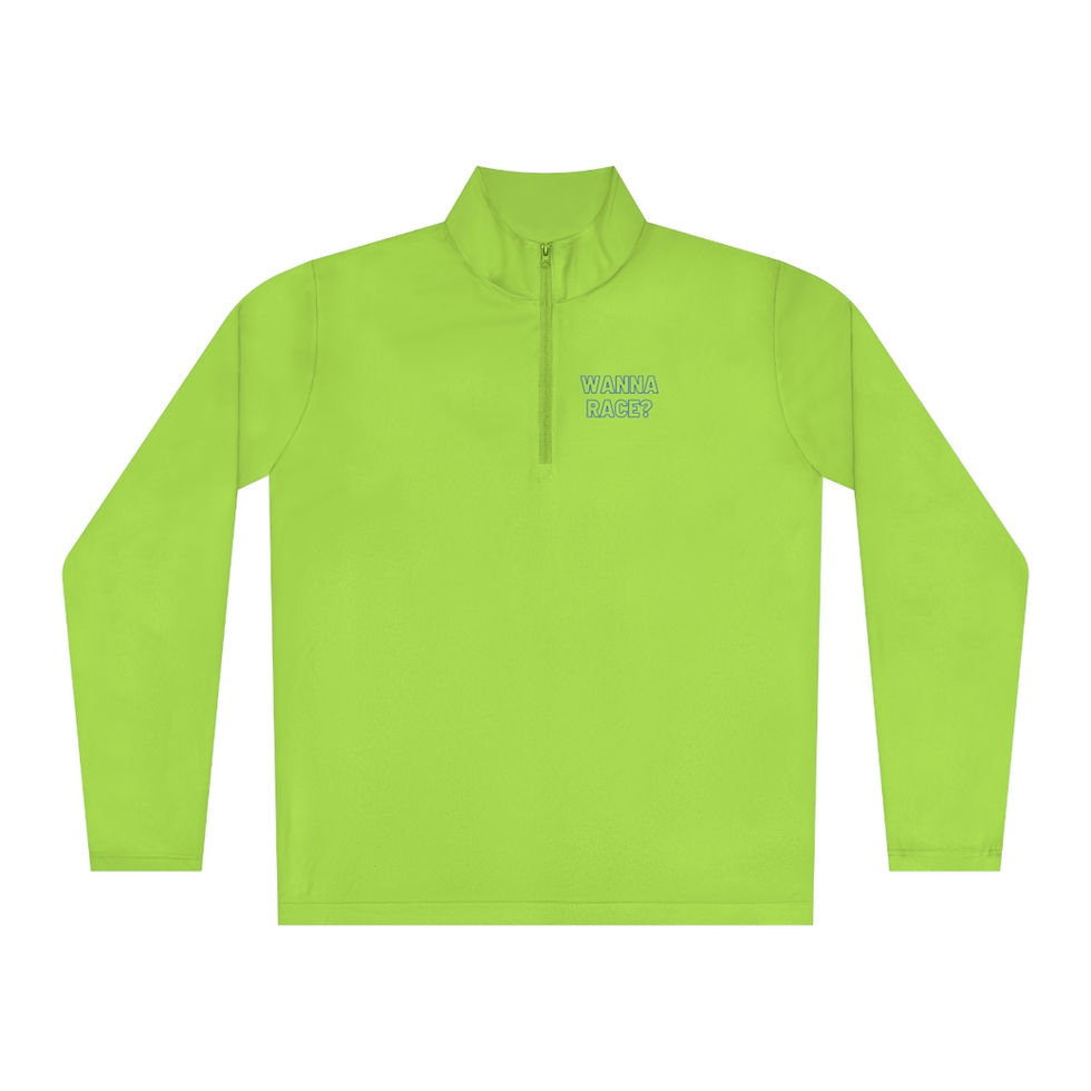 Thumbnail: Wanna Race? Unisex Quarter-Zip Pullover