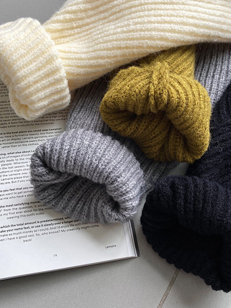 Thumbnail: Touka Knitted Shrug Scarf - Black