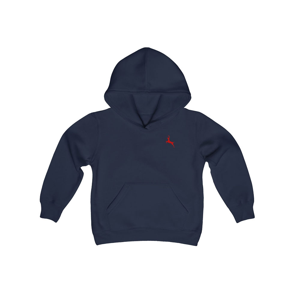Thumbnail: Kids Red Reindeer Hoodie 