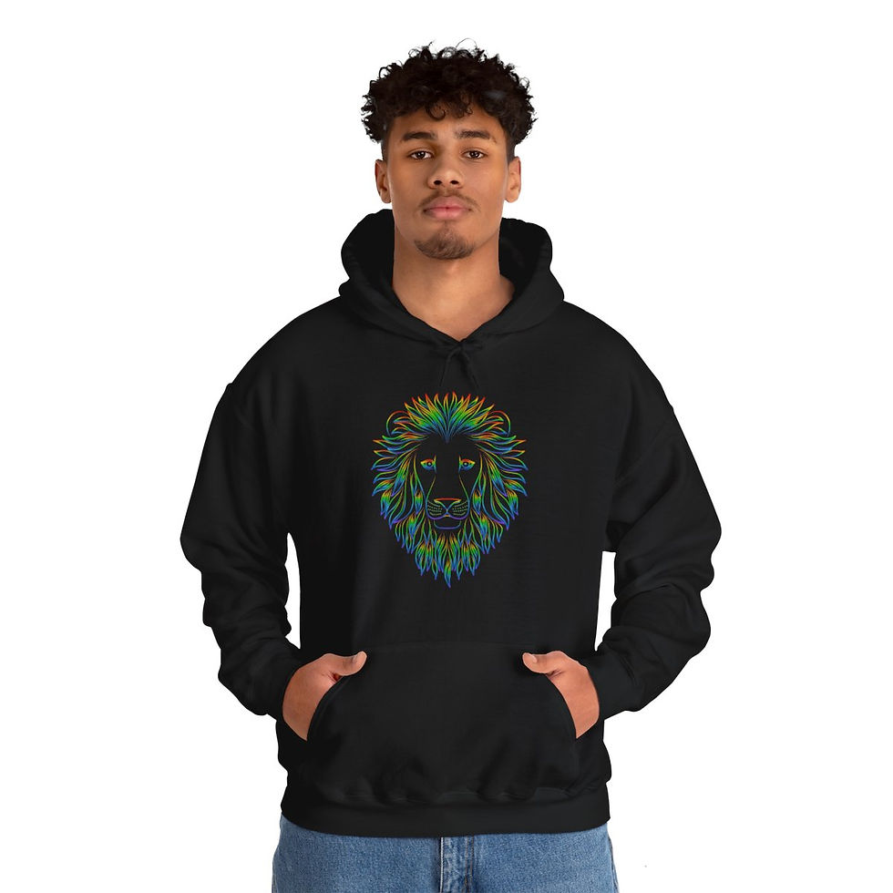 Thumbnail: Vibrant Lion Unisex Heavy Blend™ Hooded Sweatshirt