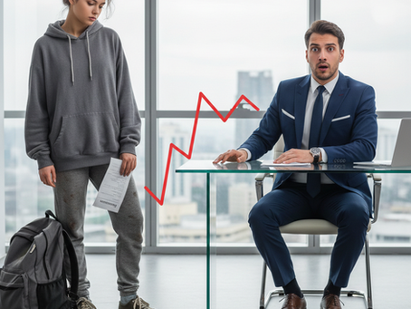 abbigliamento sbagliato a colloquio di lavoro