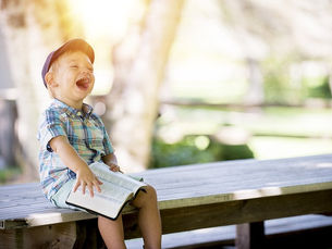 Boy laughing
