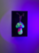 'Glow in the dark' Mushroom Pendant Necklace - 012
