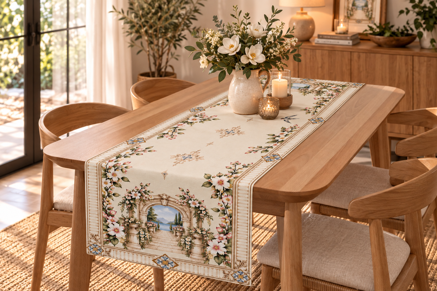 Vintage Patterned Rectangular Runner