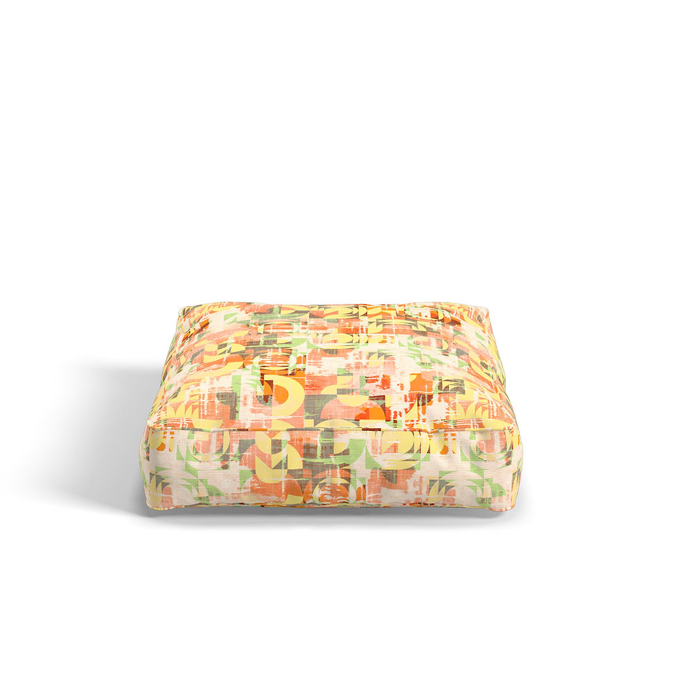 Thumbnail: Asos Upholstery Chenille Fabric Digital Print Square Floor Cushion Cover