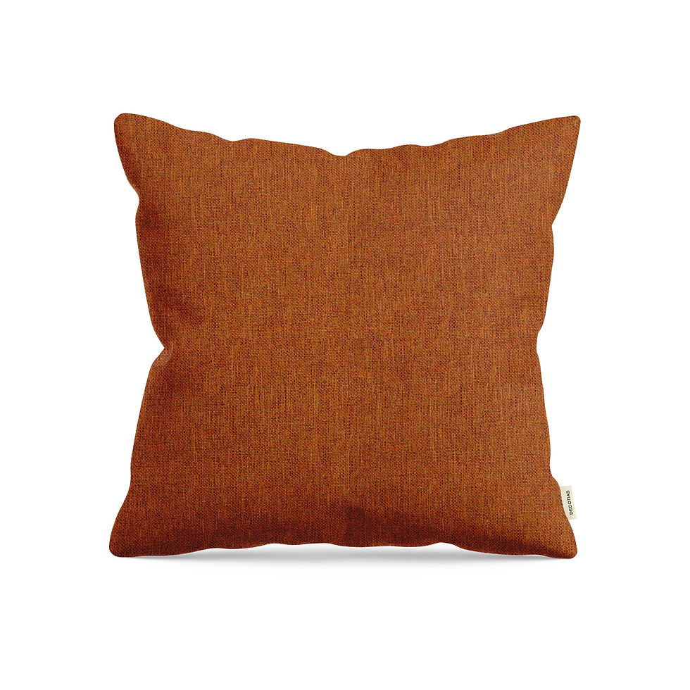 Thumbnail: Orange Chenille Fabric Digital Print Square Cushion Pillow Cover