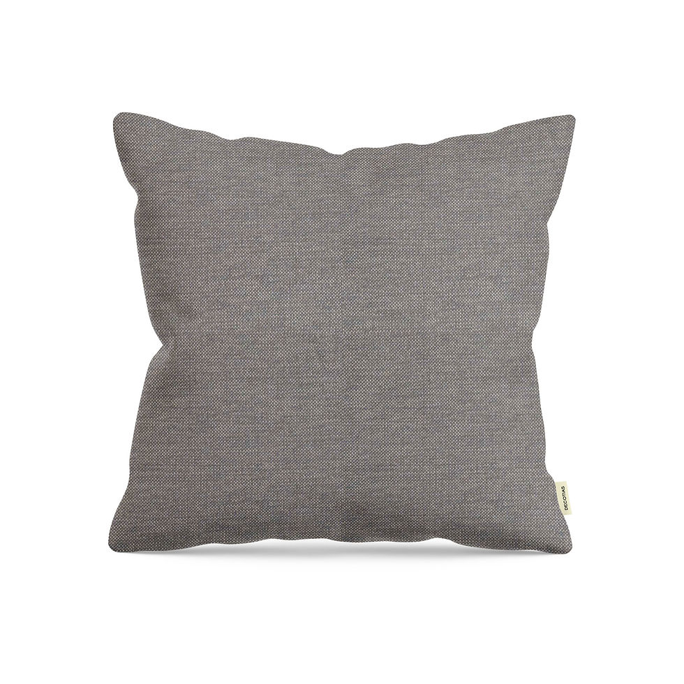 Thumbnail: GRAY Chenille Fabric Digital Print Square Cushion Pillow Cover