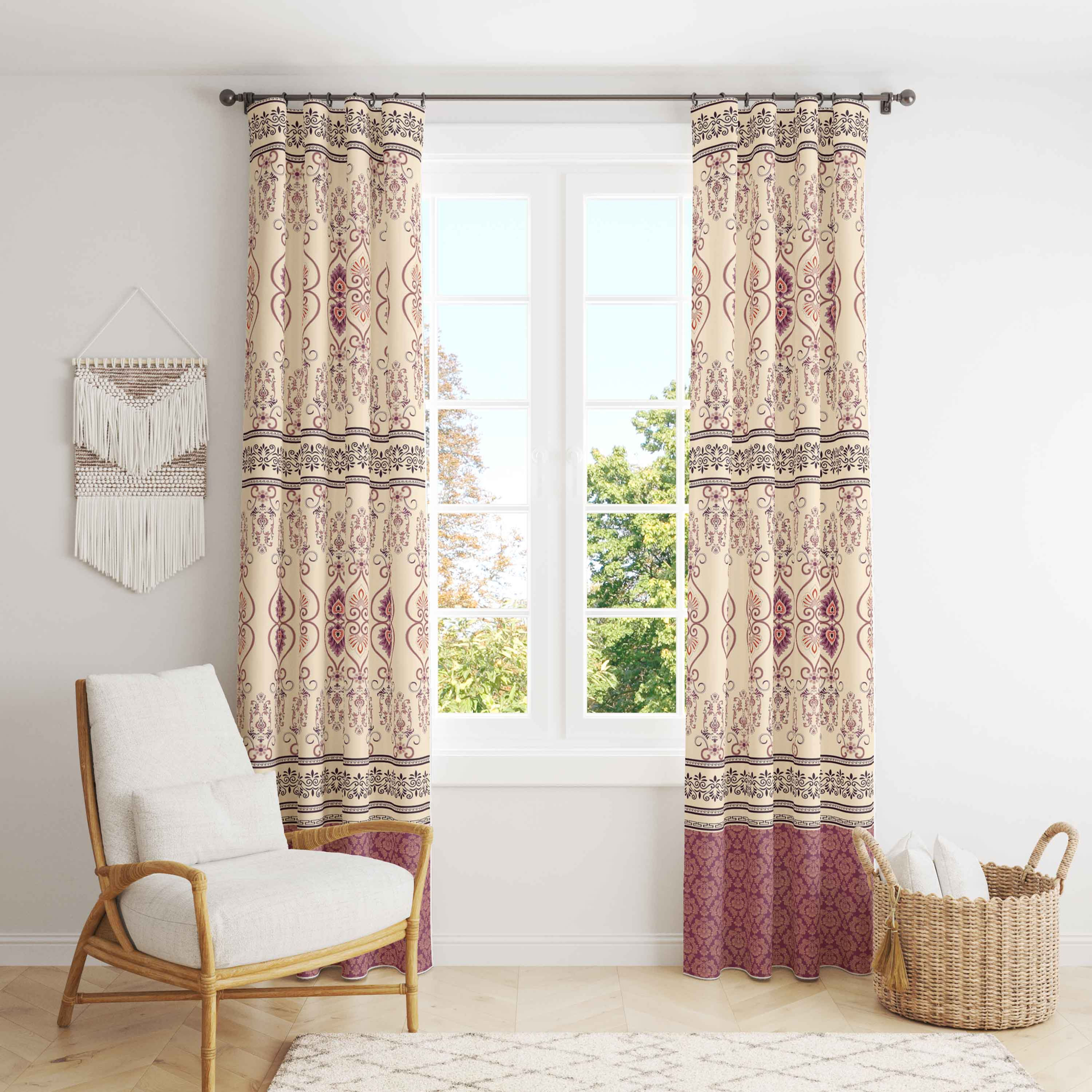Digital Printing Ethnic Pattern Background Curtain