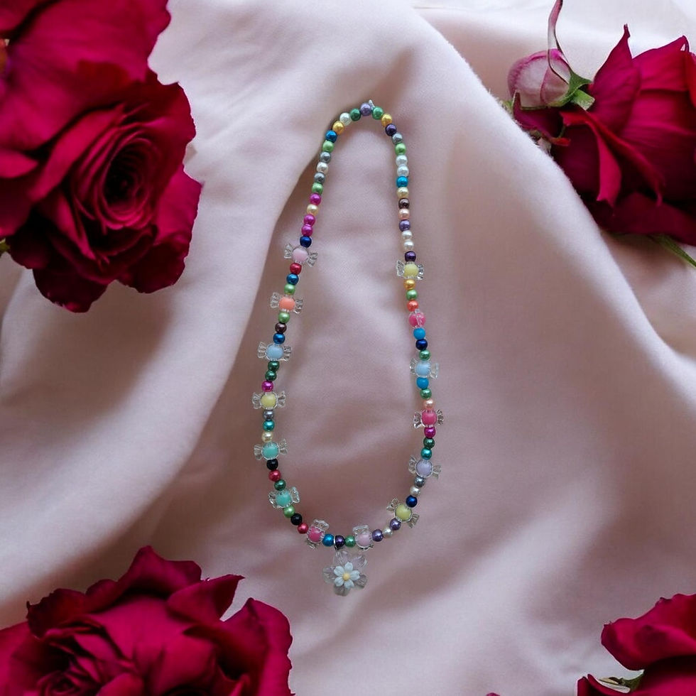 Thumbnail: Rainbow Flower Kids Necklace & Bracelet Set