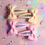 Thumbnail: Kids Bow Hair Clips Pink & Yellow 2 pairs