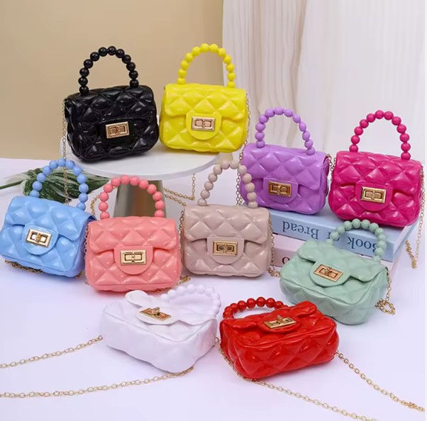 PVC Jelly Bags Luxury Shoulder Handbags for Kids