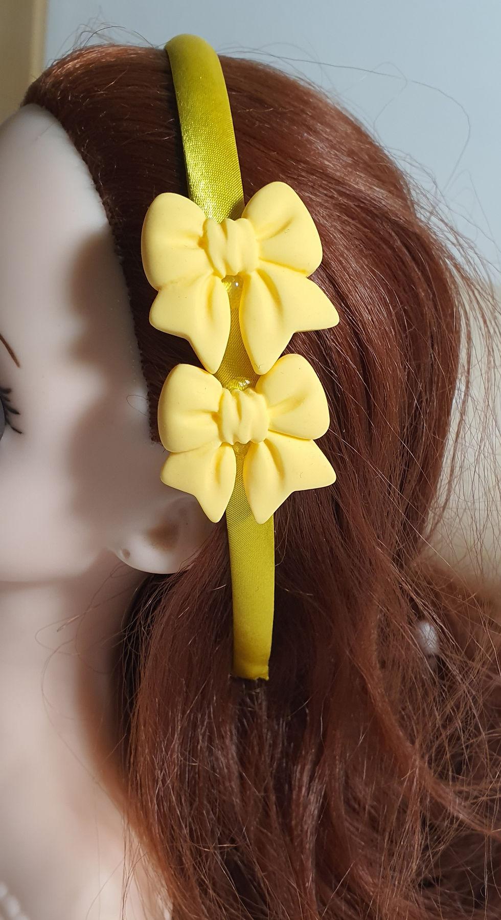Thumbnail: Headband with Resin Bow Yellow