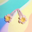 Thumbnail: Resin Purple & Yellow Flower Hair Clips 2 pairs