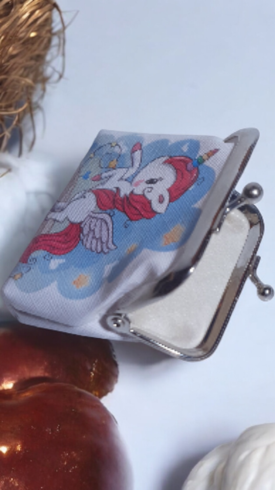 Thumbnail: Cute unicorn wallet, cartoon pattern, mini coin purse