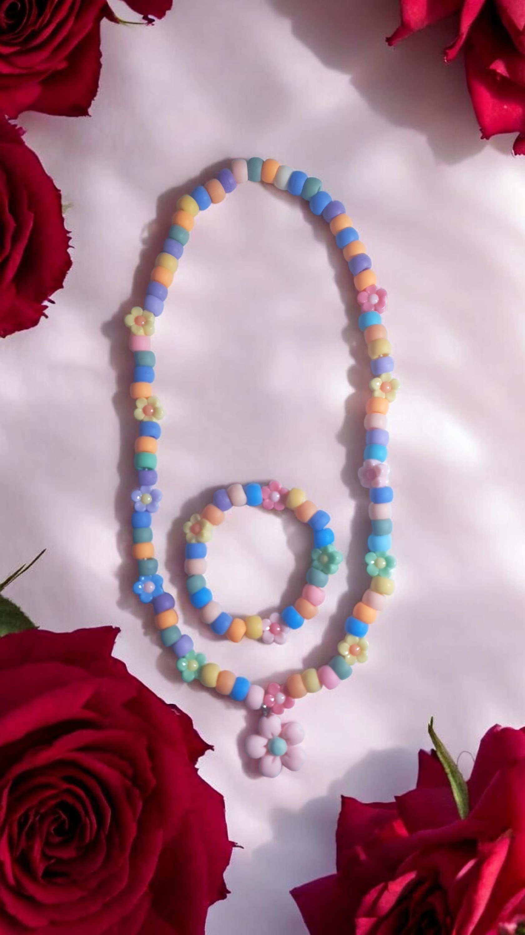Colourful Round Beads and vibrant flower beads