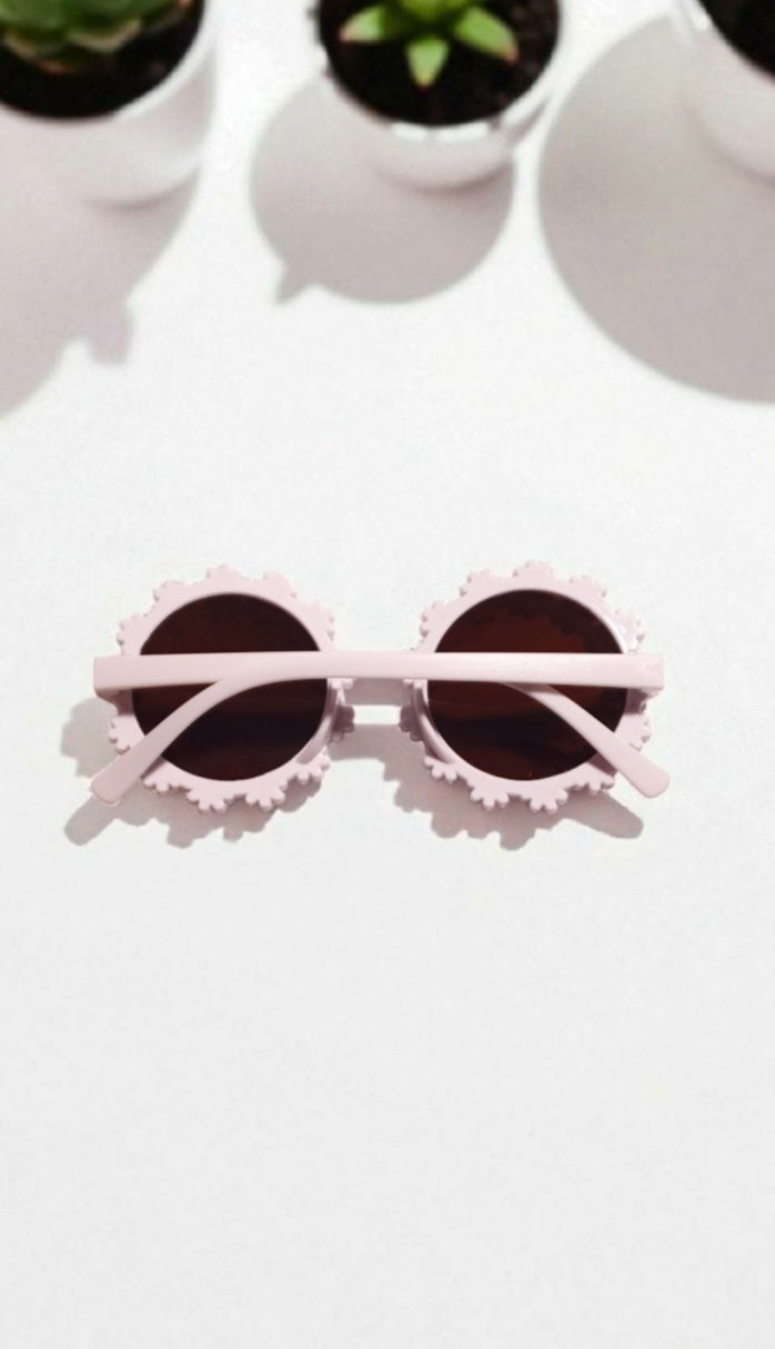 Thumbnail: Kids Fashion Glasses with White Flowers around frame