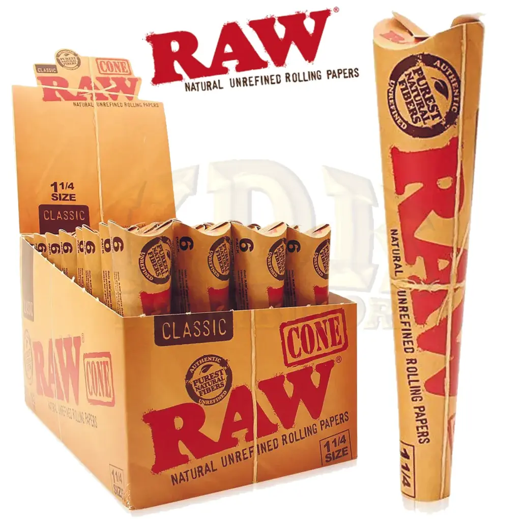 RAW CLASSIC NATURAL CONES 1 1/4