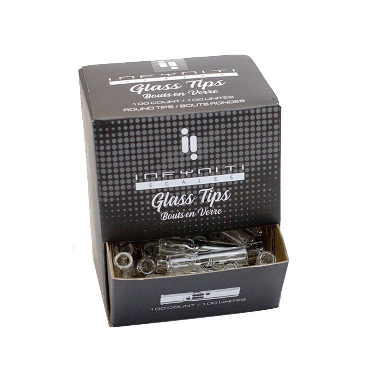 INFYNITI GLASS ROLLING TIPS, ROUND TIP