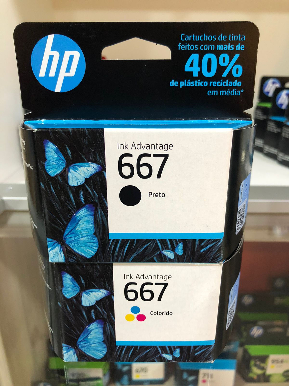 CARTUCHO DE TINTA ORIGINAL HP 667- BLACK e COLOR