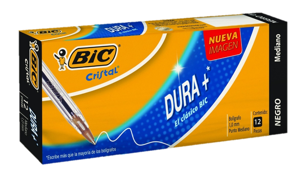 BOLIGRAFO NEGRO PUNTO MED  12 PZ CRISTAL
