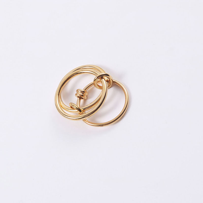 Thumbnail: E.B.belle Multiple Layers Strand Loop Indext Finger Rings for Women Lead&nickle 